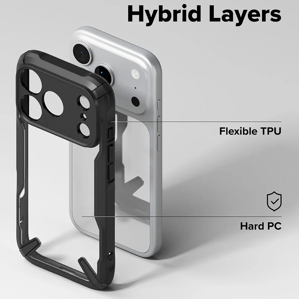 Picture of Apple iPhone 17 Pro 6.3 Case | Ringke Fusion X Rugged Bumper Drop Protection Case for iPhone 17 Pro 6.3 (Black)