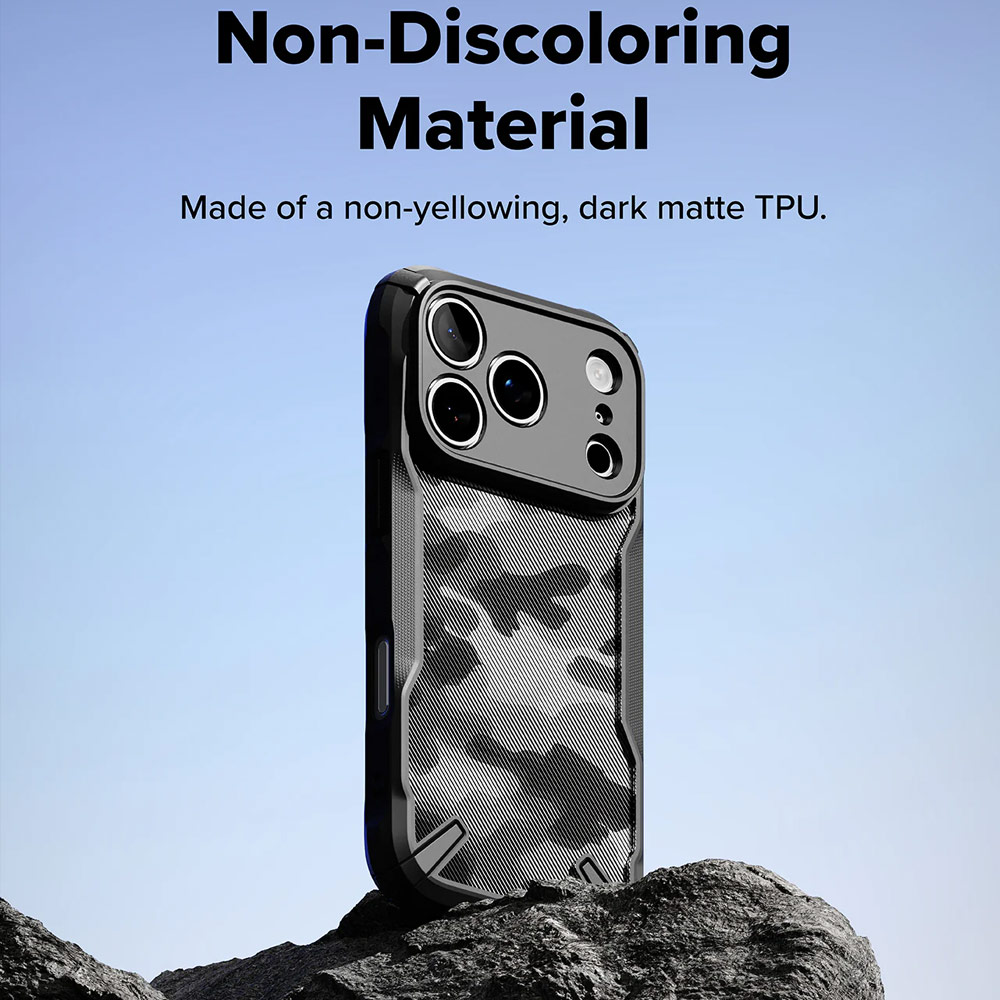 Picture of Apple iPhone 17 Pro 6.3 Case | Ringke Fusion X Rugged Bumper Drop Protection Case for iPhone 17 Pro 6.3 (Camo Black)
