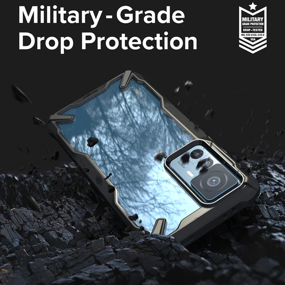 Picture of Xiaomi 12T / 12T Pro Case | Ringke Fusion X Drop Protection Case for Xiaomi Mi 12T 12T Pro (Black)