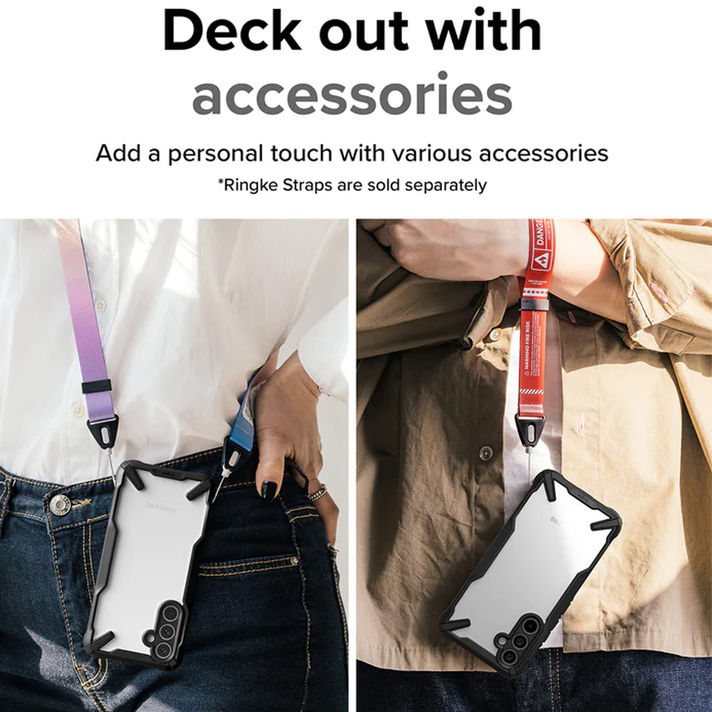 Picture of Samsung Galaxy A54 5G Case | Ringke Fusion X Solid TPU Frames Drop Protection Case for Samsung Galaxy A54 5G (Camo Black)