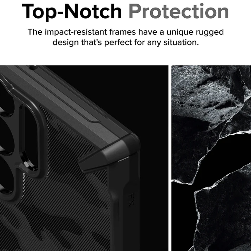 Picture of Samsung Galaxy S24 Ultra Case | Ringke Fusion X Drop Protection Case for Samsung Galaxy S24 Ultra 6.8 (Black)