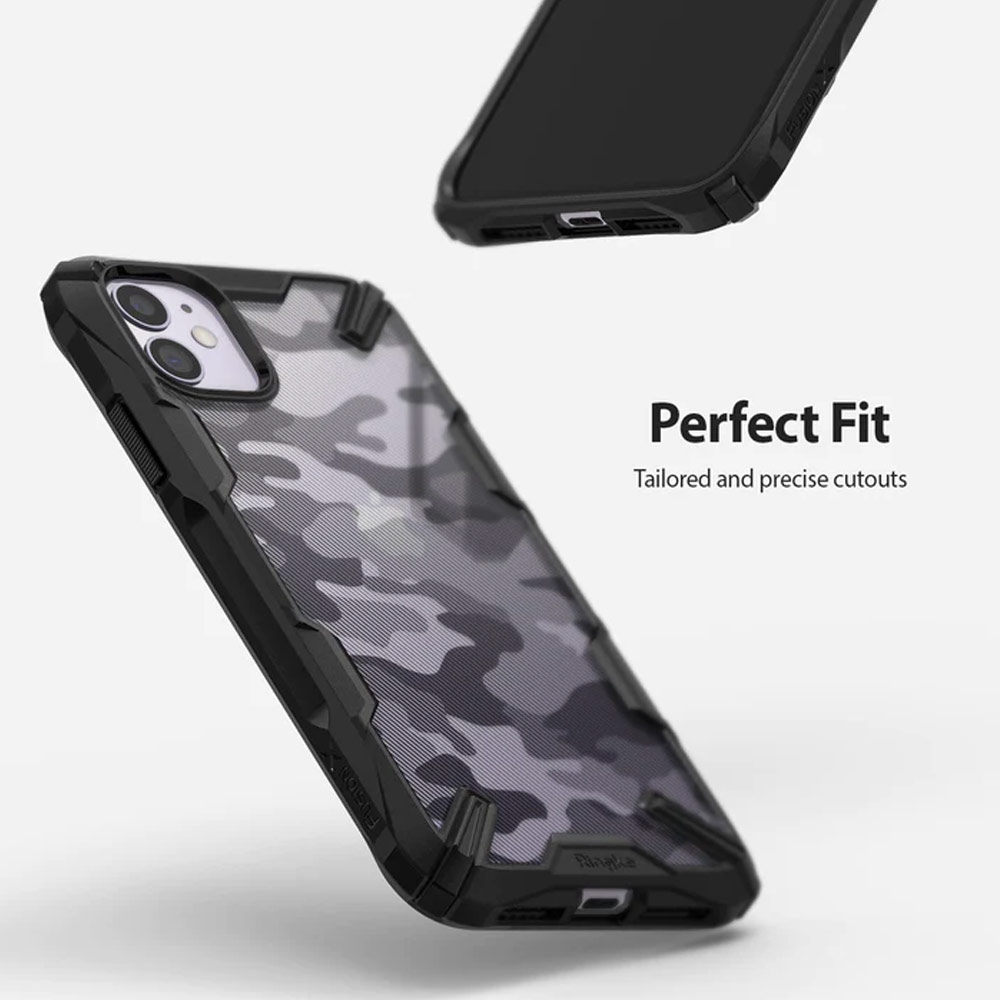 Picture of Apple iPhone 11 6.1 Case | Ringke Fusion X Solid Extreme Tough Protection Case Cover Casing for iPhone 11 6.1 (Camo Black)
