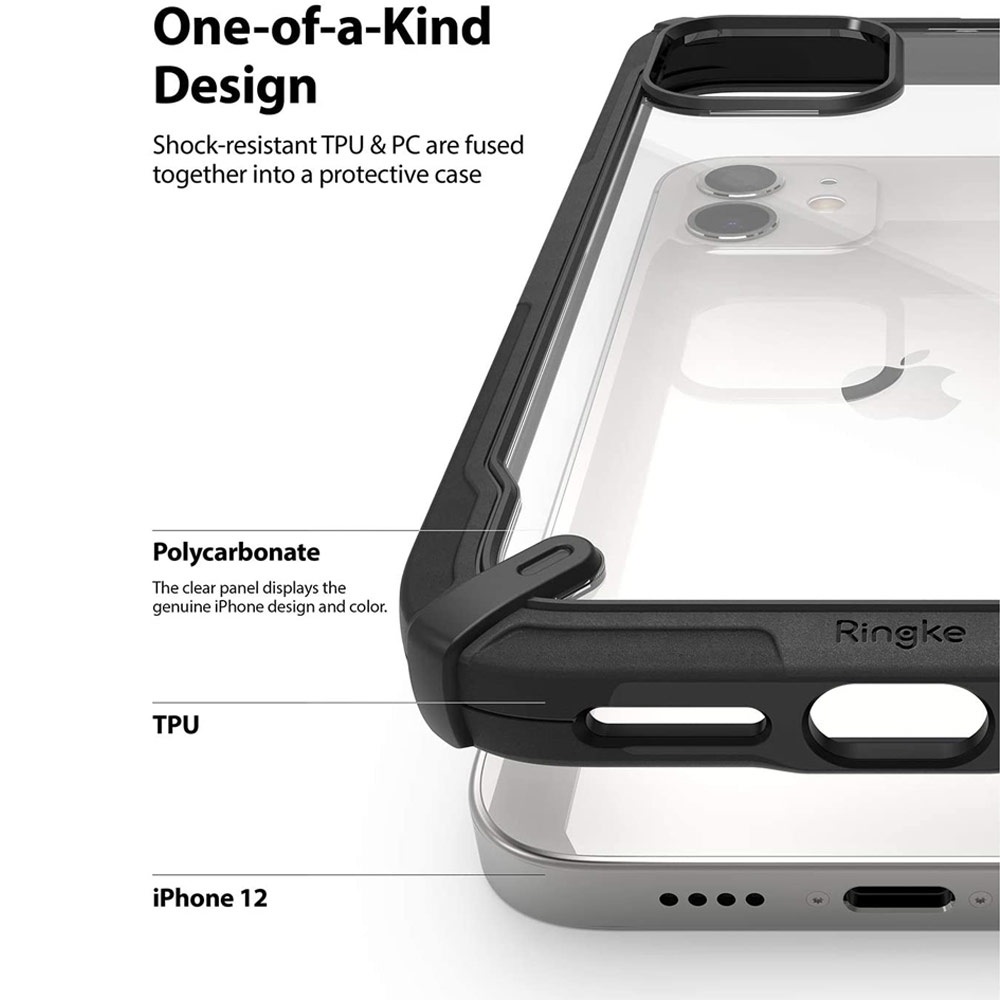 Picture of Apple iPhone 12 mini 5.4 Case | Ringke Fusion X Protection Case for Apple iPhone 12 Mini 5.4 (Black)