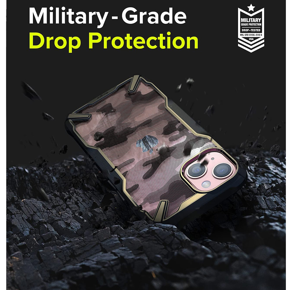 Picture of Apple iPhone 13 6.1 Case | Ringke Fusion X Protection Case for Apple iPhone 13 6.1 (Camo Black)