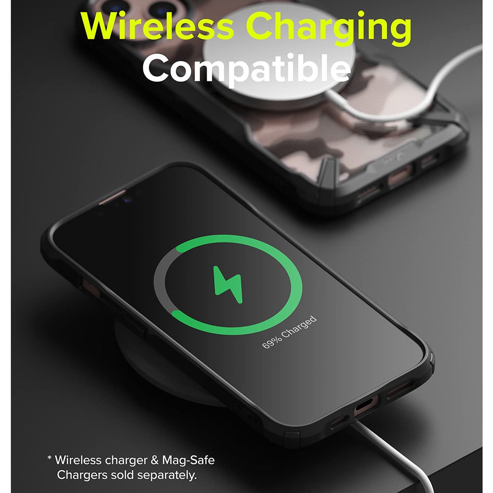 Picture of Apple iPhone 13 6.1 Case | Ringke Fusion X Protection Case for Apple iPhone 13 6.1 (Camo Black)