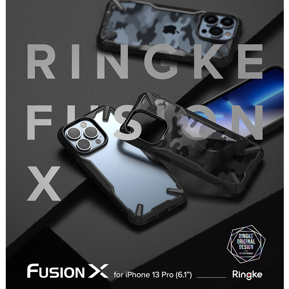 Picture of Apple iPhone 13 Pro 6.1 Case | Ringke Fusion X Protection Case for Apple iPhone 13 Pro 6.1 (Black)