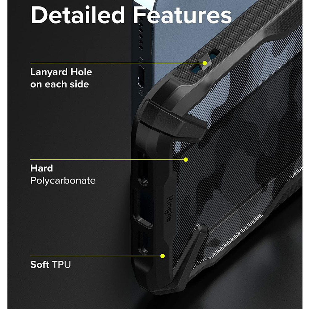 Picture of Apple iPhone 13 Pro 6.1 Case | Ringke Fusion X Protection Case for Apple iPhone 13 Pro 6.1 (Camo Black)