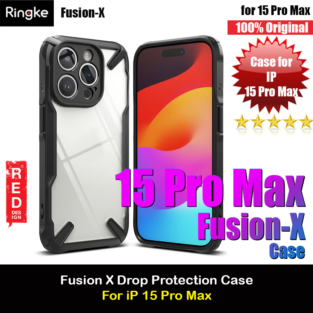 Picture of Ringke Fusion X Hybrid PC and TPU Frame Drop Protection Case for Apple iPhone 15 Pro Max 6.7 (Black) Apple iPhone 15 Pro Max 6.7- Apple iPhone 15 Pro Max 6.7 Cases, Apple iPhone 15 Pro Max 6.7 Covers, iPad Cases and a wide selection of Apple iPhone 15 Pro Max 6.7 Accessories in Malaysia, Sabah, Sarawak and Singapore 