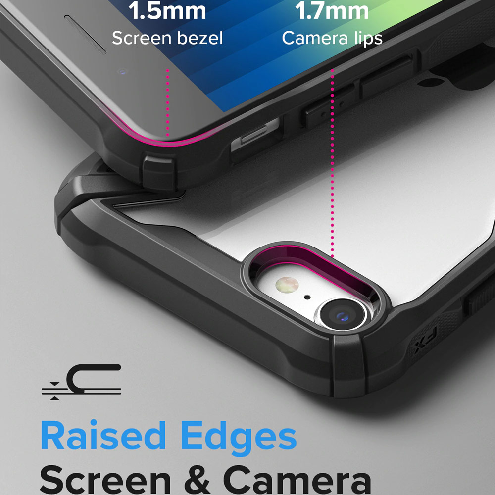 Picture of Apple iPhone 7 4.7 Case | Ringke Fusion X Drop Protection Case for iPhone SE 2020 2022 iPhone 7 iPhone 8 Case (Camo Black)