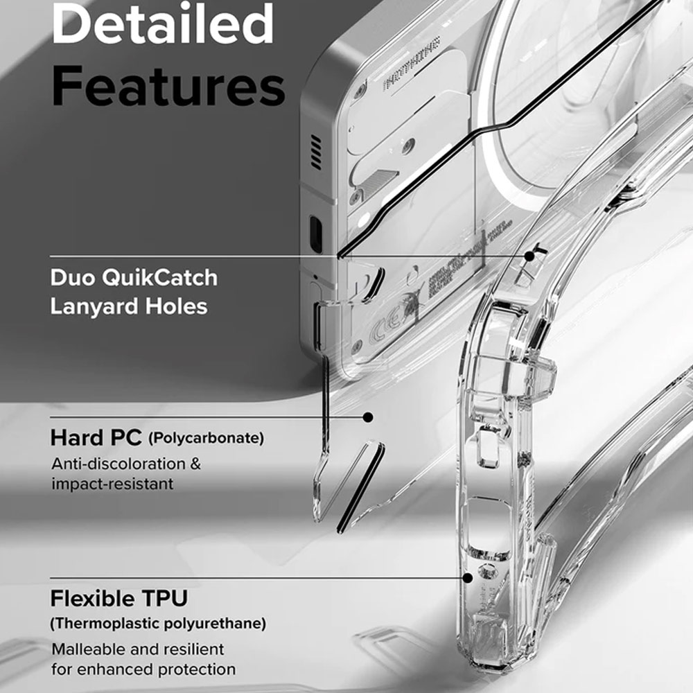 Picture of Nothing Phone 1 Case | Ringke Fusion Protection Case for Nothing Phone 1 (Clear)