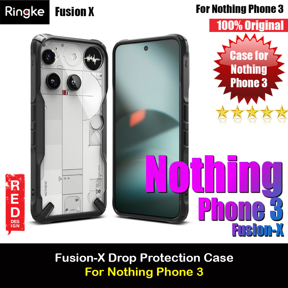 Picture of Ringke Fusion X Hybrid Drop Protection Case for Nothing Phone 3 (Black) Nothing Phone 3- Nothing Phone 3 Cases, Nothing Phone 3 Covers, iPad Cases and a wide selection of Nothing Phone 3 Accessories in Malaysia, Sabah, Sarawak and Singapore 