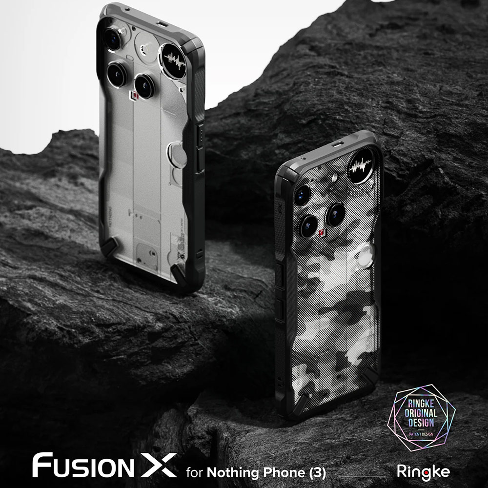 Picture of Nothing Phone 3 Case | Ringke Fusion X Hybrid Drop Protection Case for Nothing Phone 3 (Black)