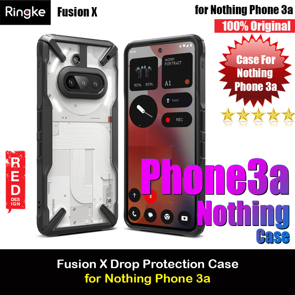Picture of Ringke Fusion X Hybrid Drop Protection Case for Nothing Phone 3a (Black) Nothing Phone 3a- Nothing Phone 3a Cases, Nothing Phone 3a Covers, iPad Cases and a wide selection of Nothing Phone 3a Accessories in Malaysia, Sabah, Sarawak and Singapore 