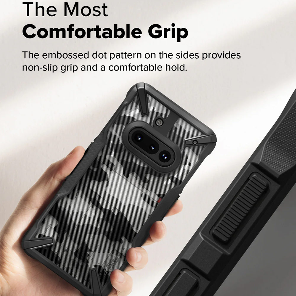 Picture of Nothing Phone 3a Case | Ringke Fusion X Hybrid Drop Protection Case for Nothing Phone 3a (Camo Black)