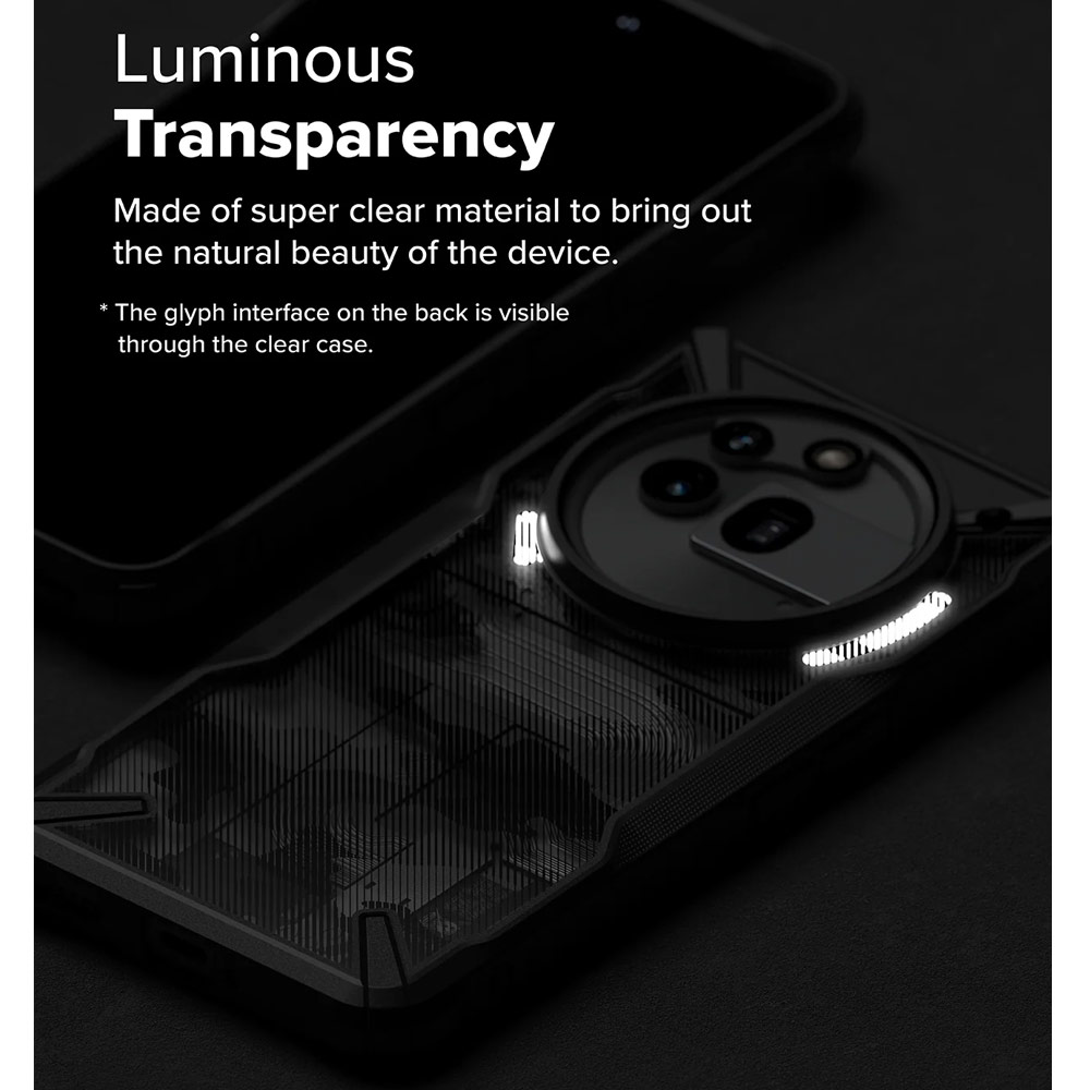 Picture of Nothing Phone 3a Pro Case | Ringke Fusion X Hybrid Drop Protection Case for Nothing Phone 3a Pro (Black)