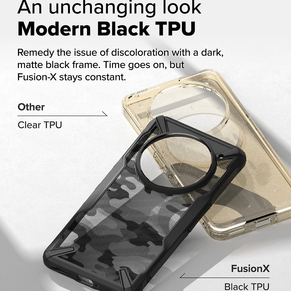 Picture of Nothing Phone 3a Pro Case | Ringke Fusion X Hybrid Drop Protection Case for Nothing Phone 3a Pro (Camo Black)