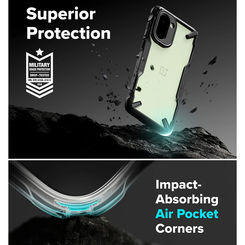 Picture of OnePlus 15R Case | Ringke Fusion X OnePlus 15 Drop Protection Case for OnePlus 15R  (Black)
