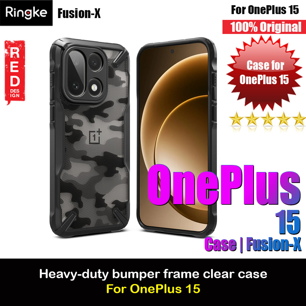 Picture of Ringke Fusion X OnePlus 15 Drop Protection Case for OnePlus 15  (Camo Black) OnePlus 15- OnePlus 15 Cases, OnePlus 15 Covers, iPad Cases and a wide selection of OnePlus 15 Accessories in Malaysia, Sabah, Sarawak and Singapore 