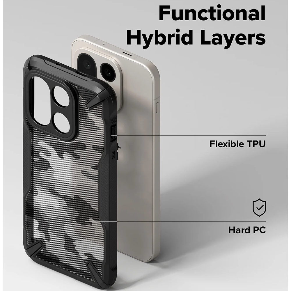 Picture of OnePlus 15 Case | Ringke Fusion X OnePlus 15 Drop Protection Case for OnePlus 15 (Camo Black)