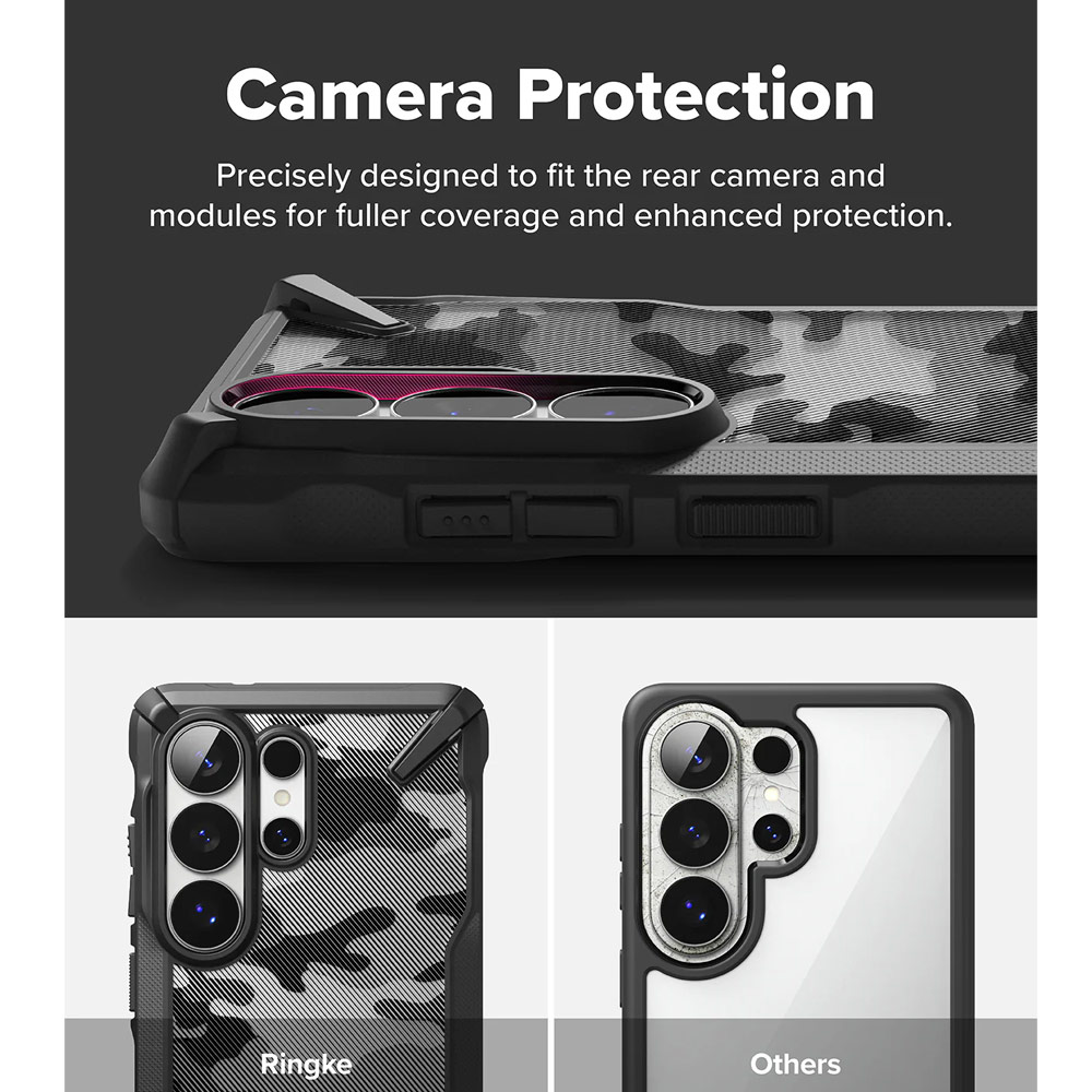 Picture of Samsung Galaxy S26 Ultra Case | Ringke Fusion X Rugged Heavy Duty Protection Case for Samsung Galaxy S26 Ultra (Camo Black)