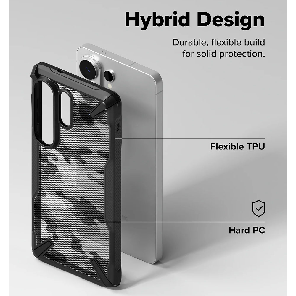 Picture of Samsung Galaxy S26 Ultra Case | Ringke Fusion X Rugged Heavy Duty Protection Case for Samsung Galaxy S26 Ultra (Camo Black)