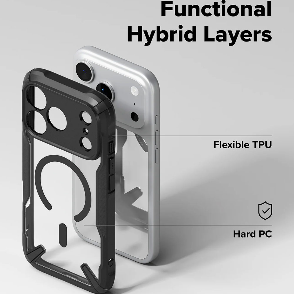 Picture of Apple iPhone 17 Pro 6.3 Case | Ringke Fusion X Magnetic Rugged Bumper Drop Protection Case for iPhone 17 Pro 6.3 (Black)