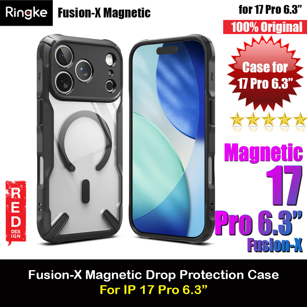 Picture of Ringke Fusion X Magnetic Rugged Bumper Drop Protection Case for iPhone 17 Pro 6.3 (Black) Apple iPhone 17 Pro 6.3- Apple iPhone 17 Pro 6.3 Cases, Apple iPhone 17 Pro 6.3 Covers, iPad Cases and a wide selection of Apple iPhone 17 Pro 6.3 Accessories in Malaysia, Sabah, Sarawak and Singapore 