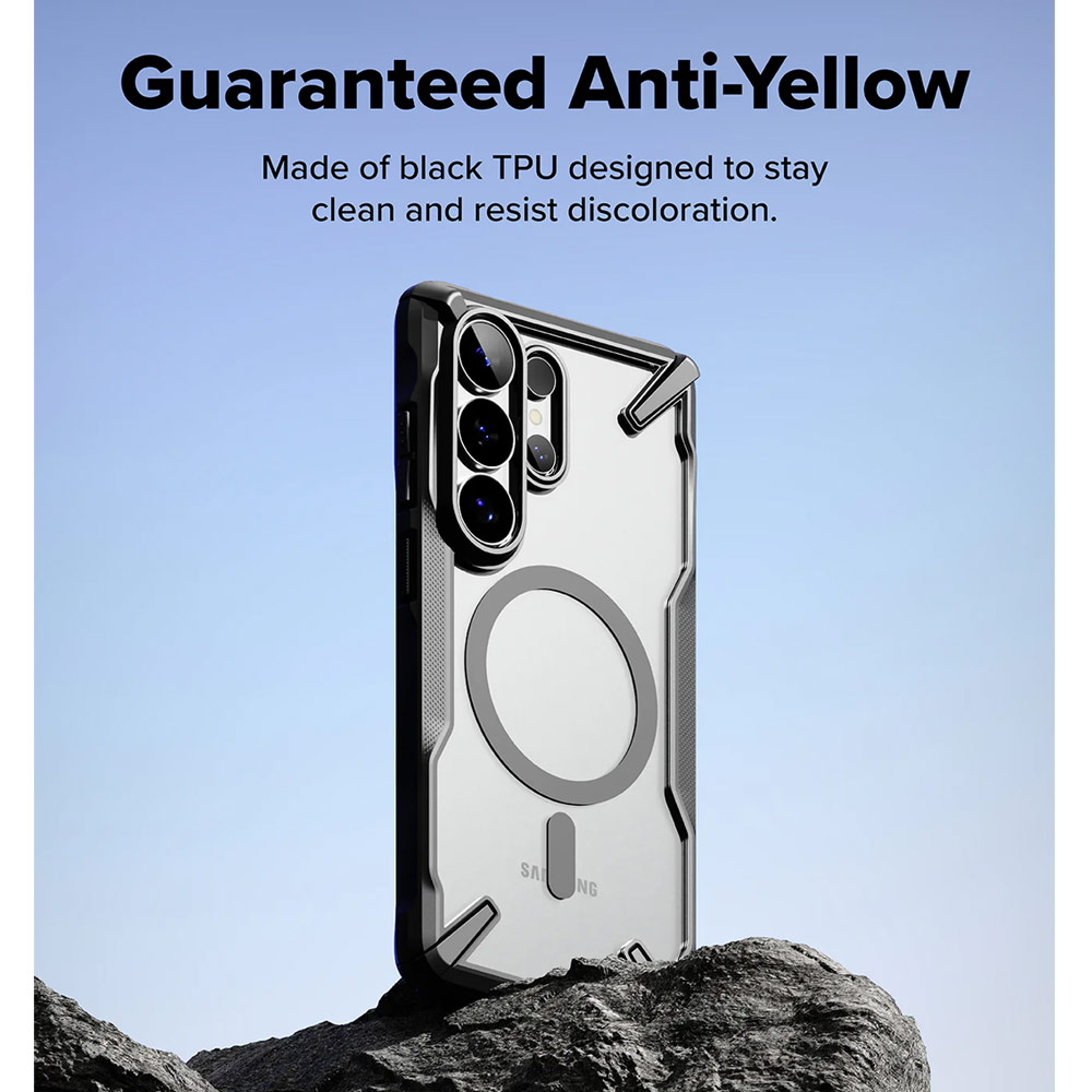 Picture of Samsung Galaxy S26 Ultra Case | Ringke Fusion X Magnetic Rugged Heavy Duty Protection Case for Samsung Galaxy S26 Ultra (Black)