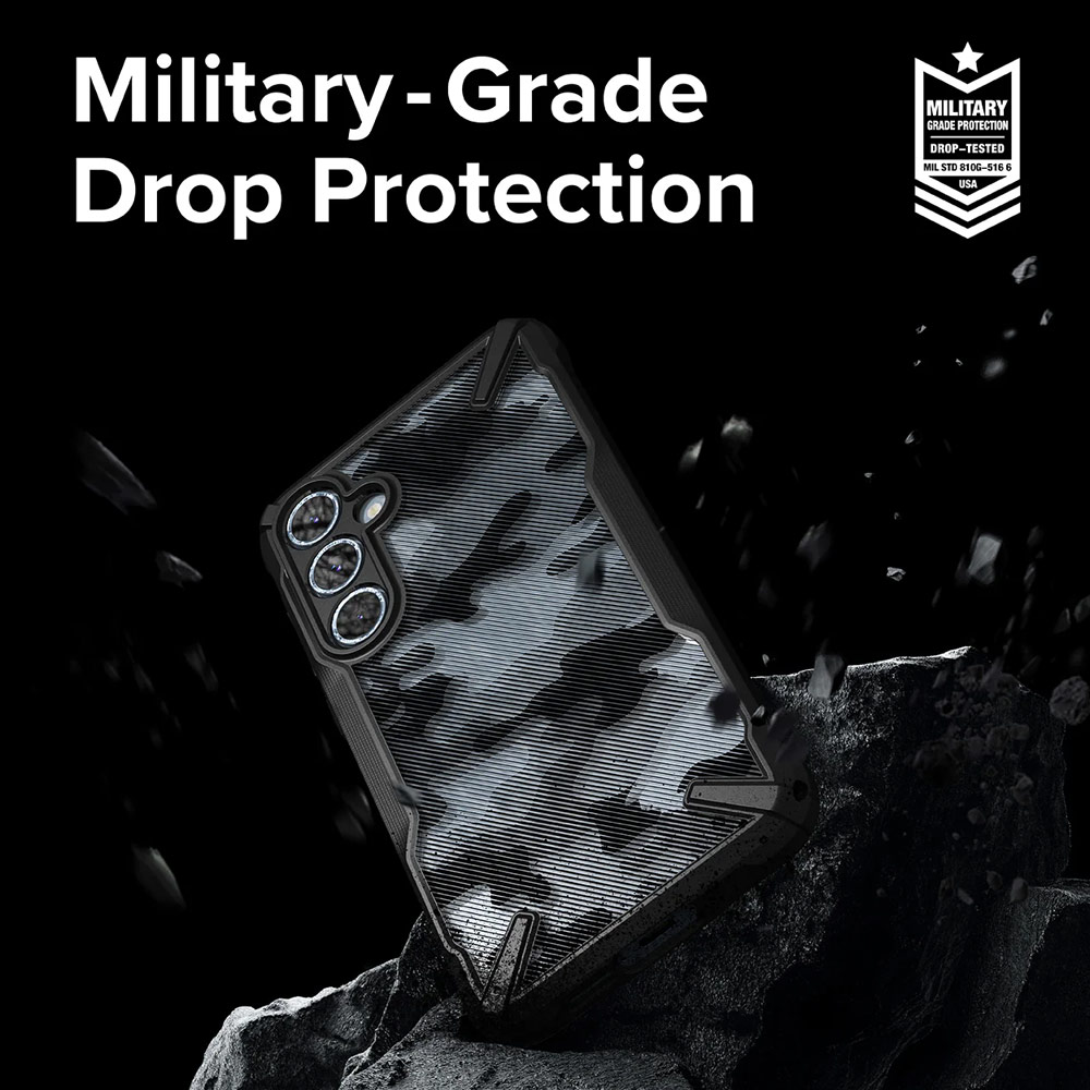 Picture of Samsung Galaxy A55 Case | Ringke Fusion X Drop Protection Case for Samsung Galaxy A55 Case (Black Camo)