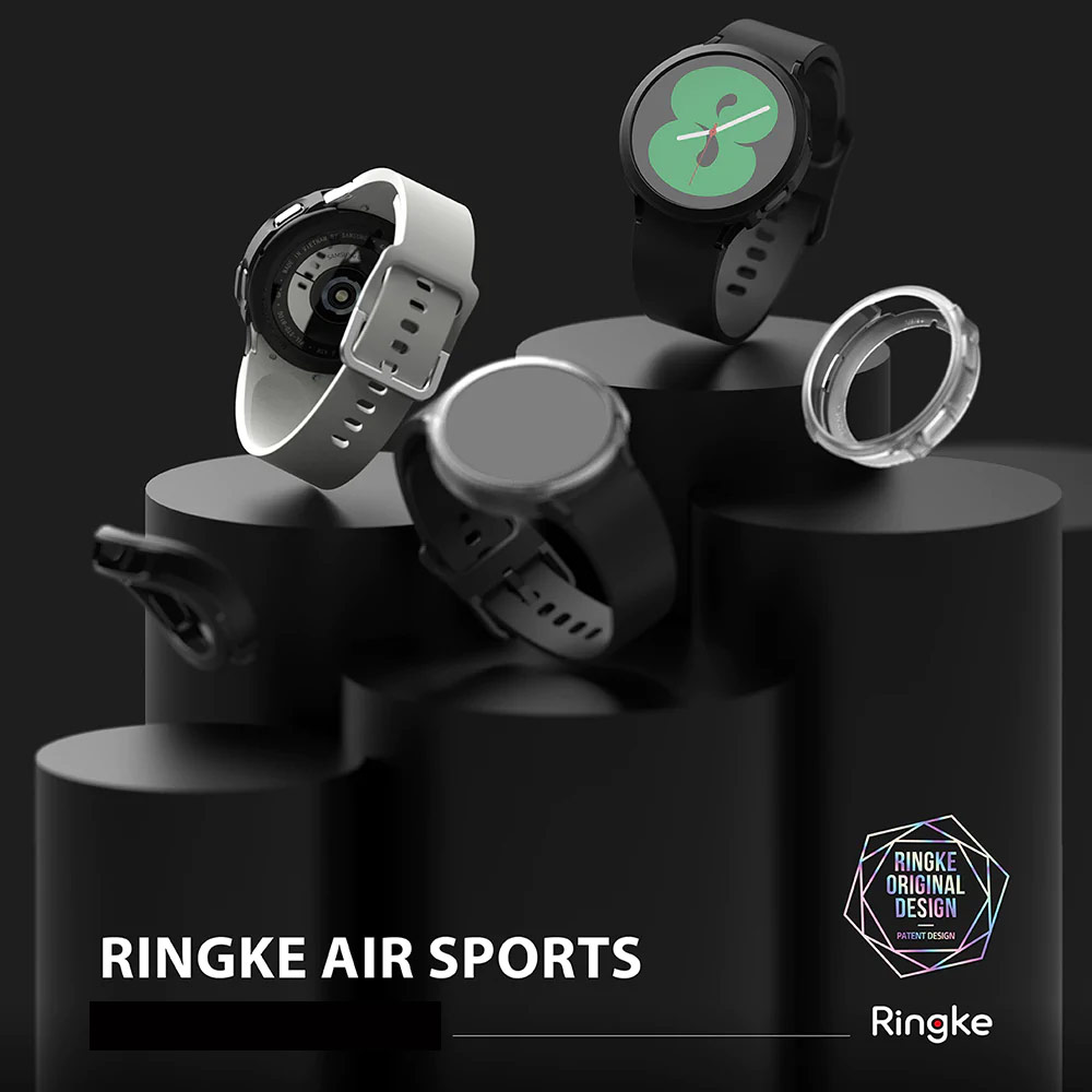 Picture of Samsung Galaxy Watch 4 40mm Case | Ringke Air Sports Soft Bumper Case for Galaxy Watch 4 40mm Case (Black)