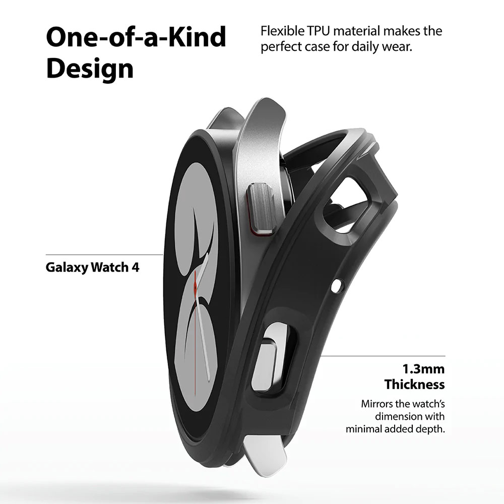 Picture of Samsung Galaxy Watch 4 40mm Case | Ringke Air Sports Soft Bumper Case for Galaxy Watch 4 40mm Case (Black)