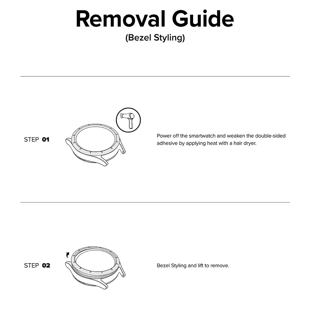 Picture of Samsung Galaxy Watch 7 40mm Screen Protector | Ringke Bezel Styling and Tempered Glass Screen Protector for Samsung Galaxy Watch 7 40mm (Silver 40-01 )