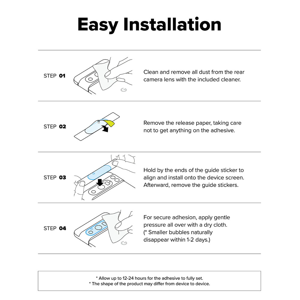 Picture of Google Pixel 9a  | Ringke Camera Tempered Glass Protector for Google Pixel 9 a (2pcs)