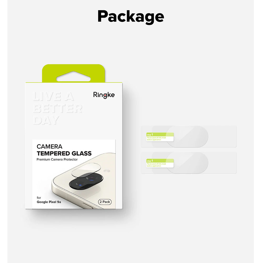 Picture of Google Pixel 9a  | Ringke Camera Tempered Glass Protector for Google Pixel 9 a (2pcs)