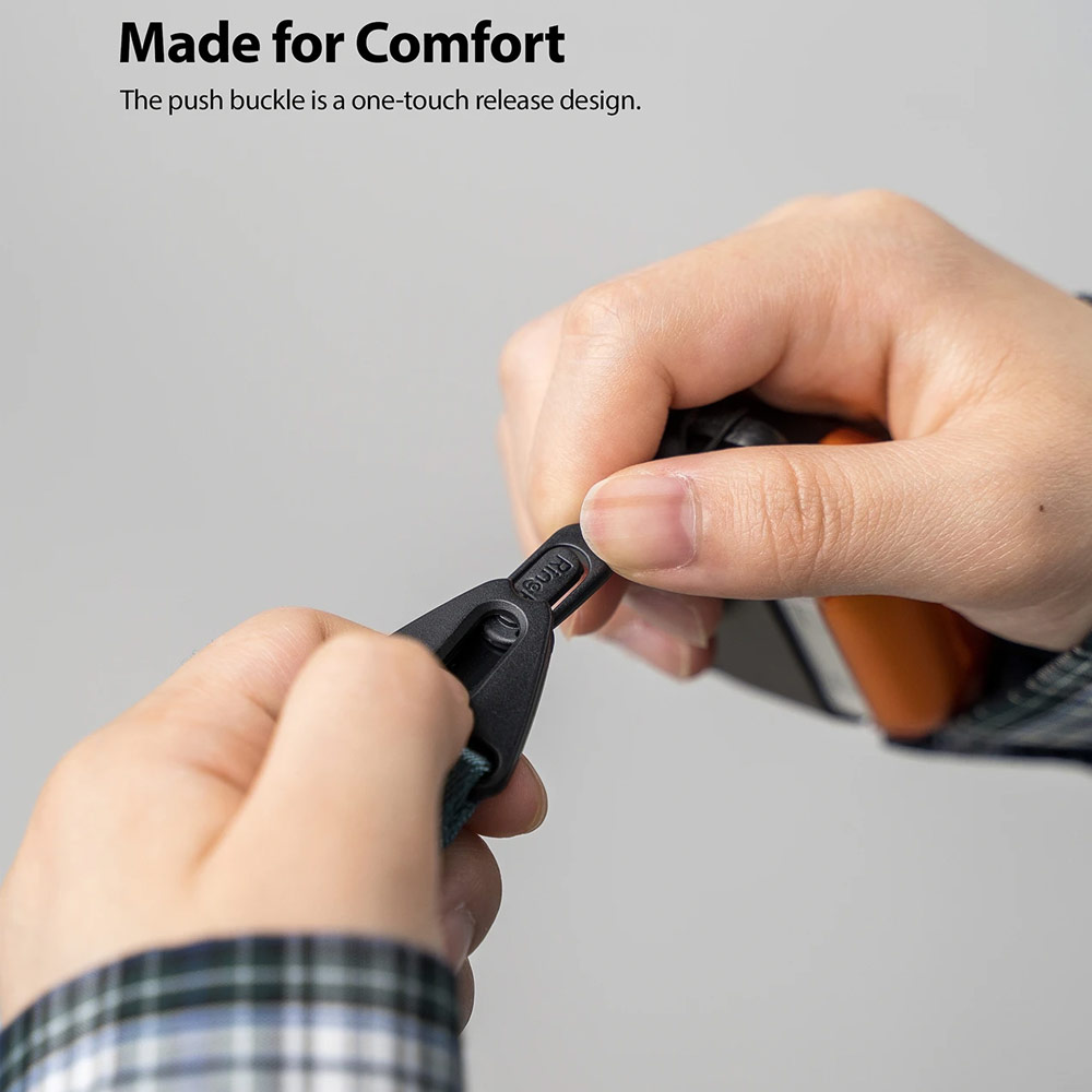 Picture of Ringke Hand Strap Smartphone Case Strap Camera Strap Key Ring Strap Airpods Pro Strap (Lettering Ticket Band 2 Black)