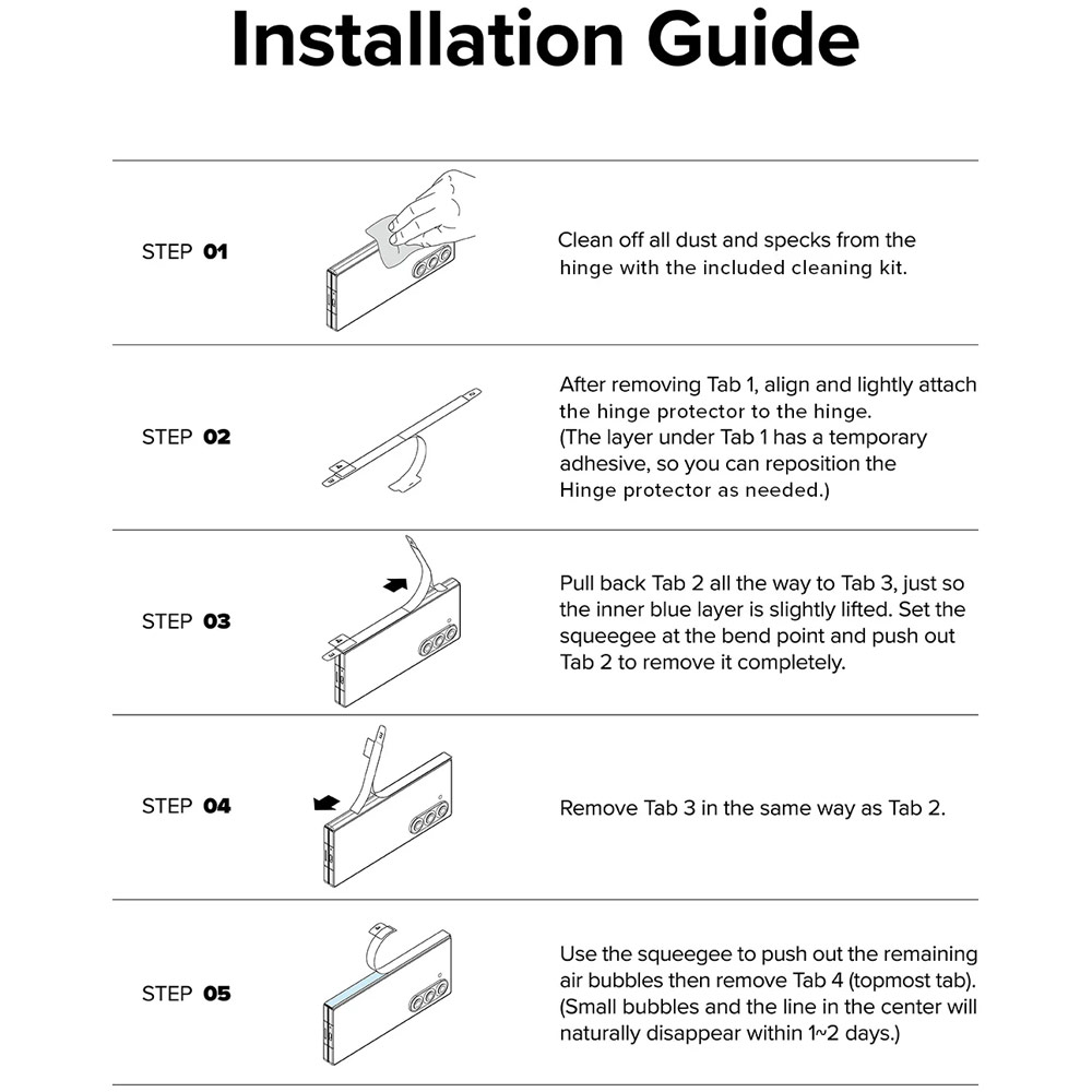 Picture of Samsung Galaxy Z Fold 6  | Ringke Hinge Dual Easy Film  for Samsung Galaxy Z Fold 6 (2pcs Pack)