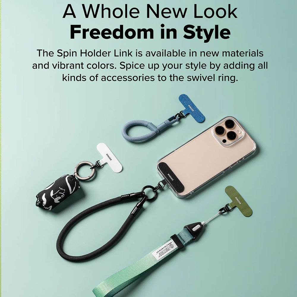 Picture of Ringke Holder Link Spin T Shape for Strap (Calm Black)