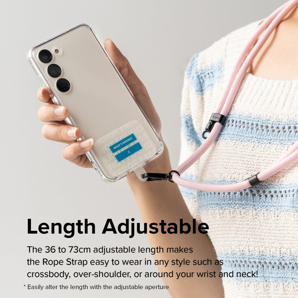 Picture of Ringke Shoulder Strap Design Holder Link Rope Lanyard for Phone case (Focus Design Charcoal Gray Rope)
