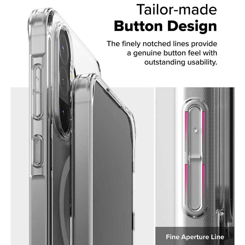 Picture of Samsung Galaxy A36 Case | Ringke Magnetic Fusion Transparent Hybrid Protection Case for Samsung Galaxy A36 A56 (Clear)