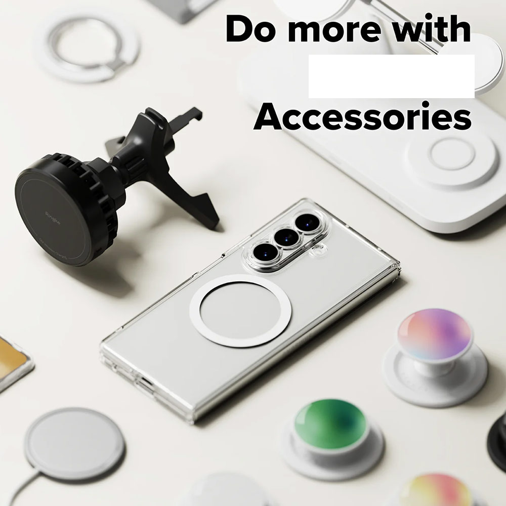 Picture of Samsung Galaxy Z Fold 7 Case | Ringke Fusion Magnetic  Protection Case with Strap Hole for Samsung Galaxy Z Fold 7 (Clear)