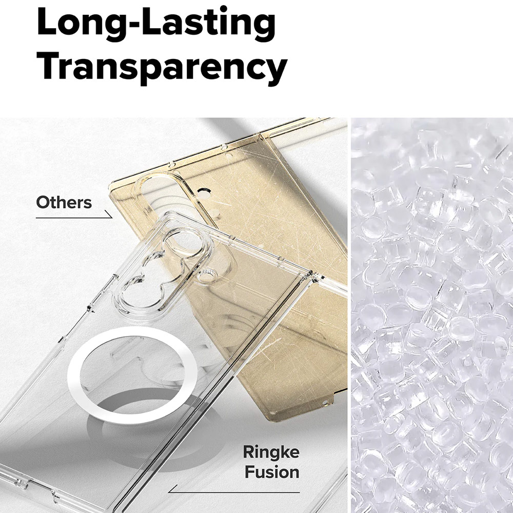 Picture of Samsung Galaxy Z Fold 7 Case | Ringke Fusion Magnetic  Protection Case with Strap Hole for Samsung Galaxy Z Fold 7 (Clear)