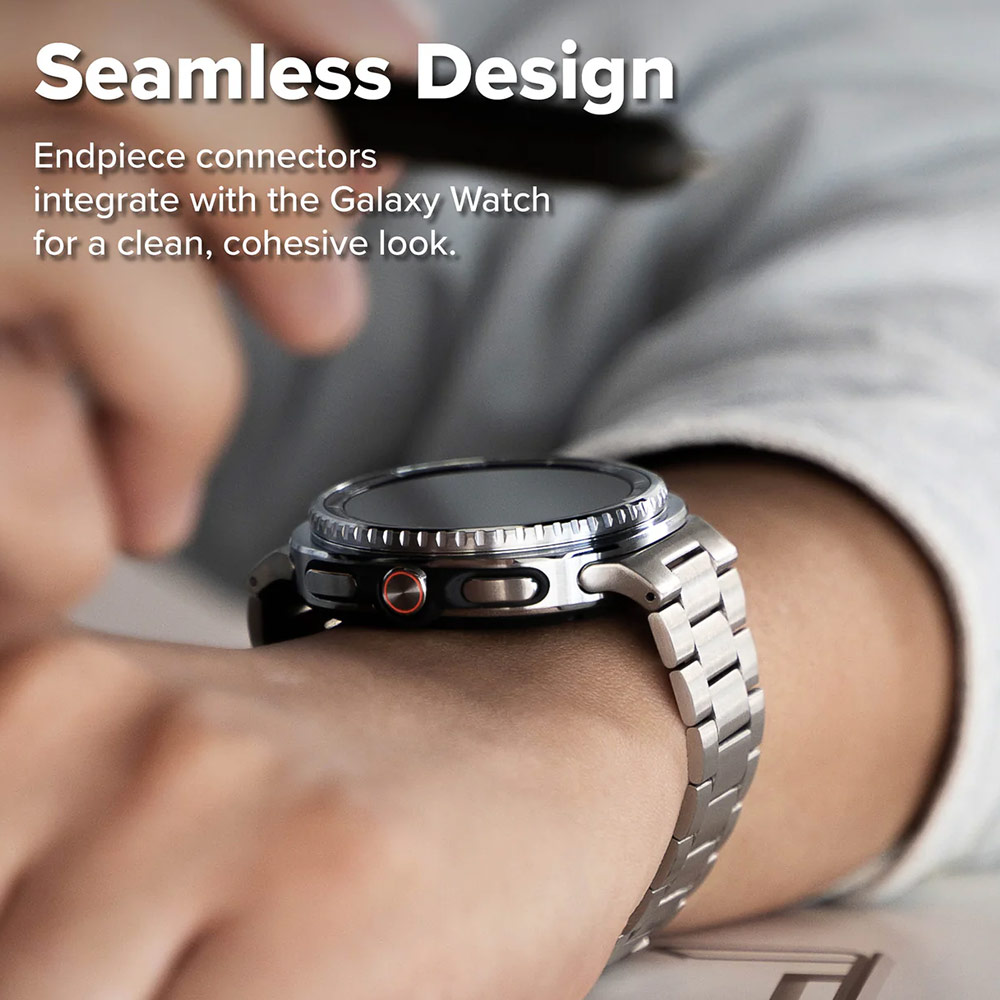 Picture of Samsung Galaxy Watch 8 40mm | Ringke Stainless Steel Metal One Air Band Strap for Galaxy Watch 8 40mm 8 Classic 47mm (Silver)