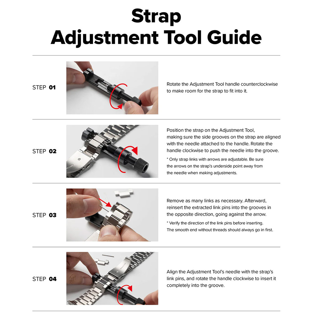 Picture of Samsung Galaxy Watch 8 40mm | Ringke Stainless Steel Metal One Air Band Strap for Galaxy Watch 8 40mm 8 Classic 47mm (Silver)