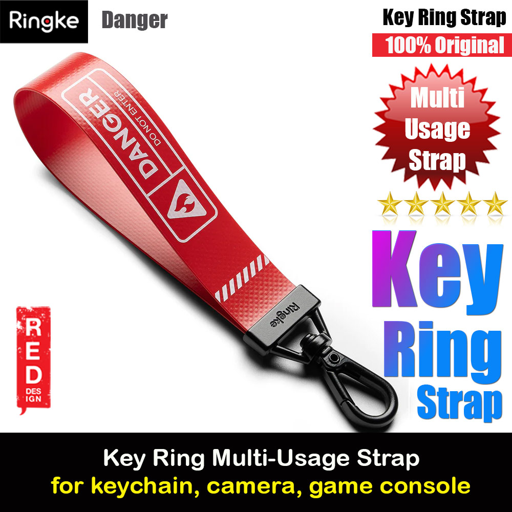 Picture of Ringke Key Ring Strap | Danger for keychain camera game console USB flash drives (Red) Red Design- Red Design Cases, Red Design Covers, iPad Cases and a wide selection of Red Design Accessories in Malaysia, Sabah, Sarawak and Singapore 