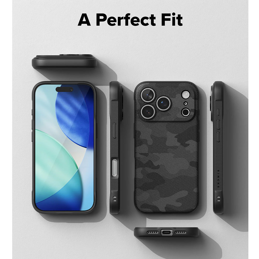 Picture of Apple iPhone 17 Pro 6.3 Case | Ringke Onyx Magnetic TPU Anti Finger Print Anti Slip Drop Protection Case for iPhone 17 Pro 6.3 (Camo Black)