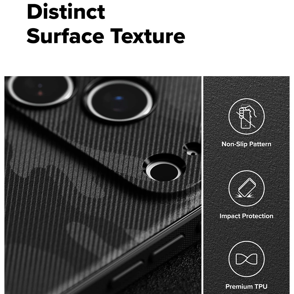 Picture of Apple iPhone 17 Pro 6.3 Case | Ringke Onyx Design TPU Anti Finger Print Anti Slip Drop Protection Case for iPhone 17 Pro 6.3 (Camo Black)