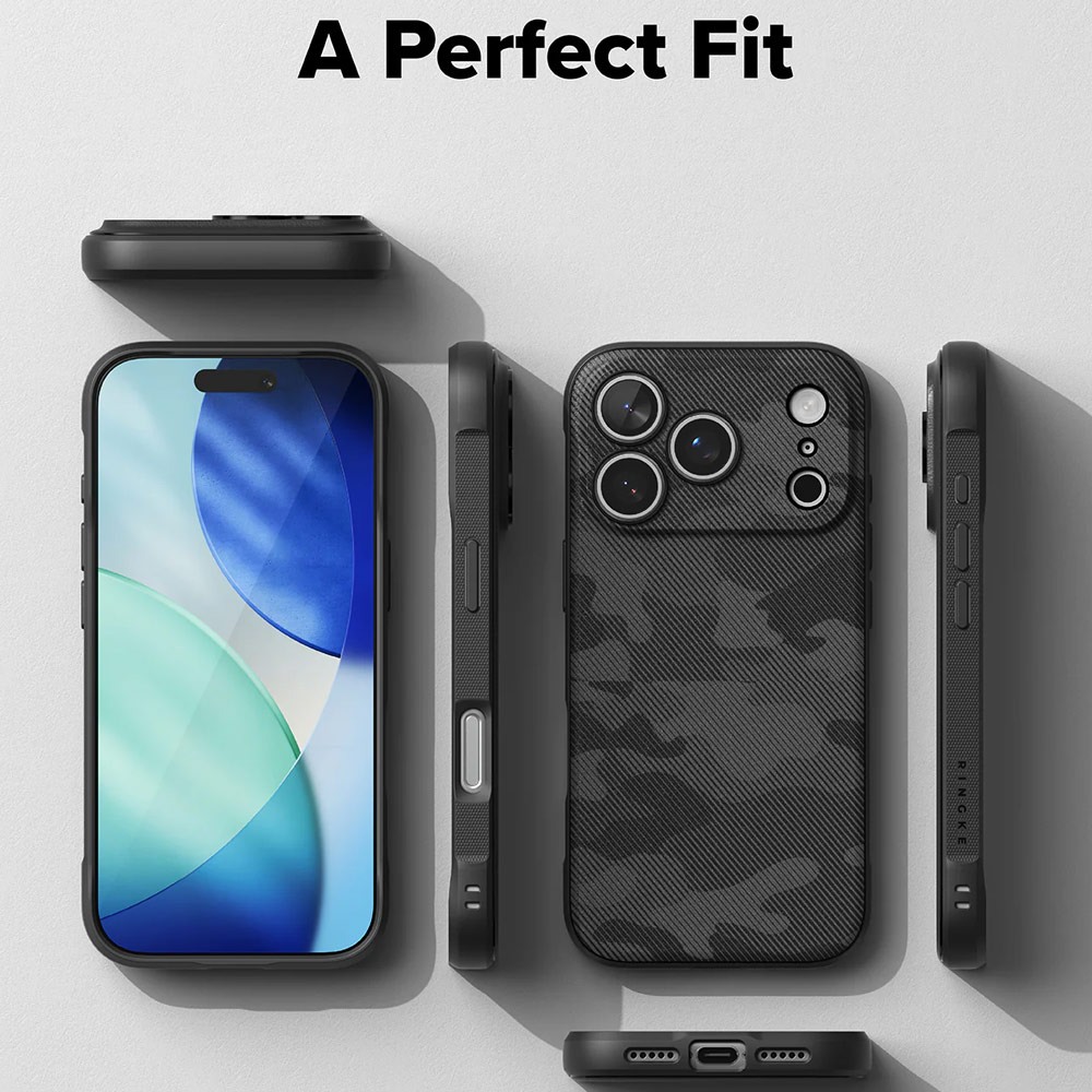 Picture of Apple iPhone 17 Pro 6.3 Case | Ringke Onyx Design TPU Anti Finger Print Anti Slip Drop Protection Case for iPhone 17 Pro 6.3 (Camo Black)