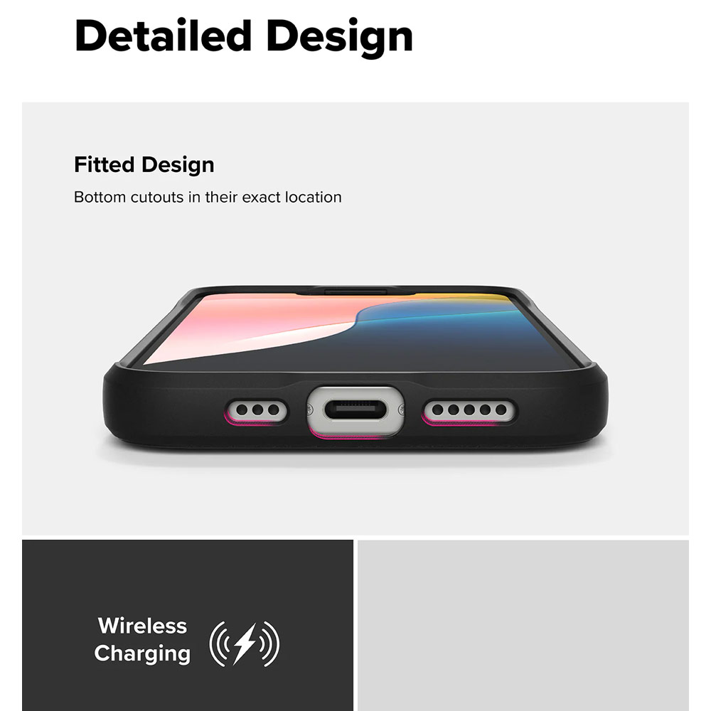 Picture of Apple iPhone 16e Case | Ringke Onyx Heavy Duty TPU Drop Protection Case for iPhone 16e (Black)