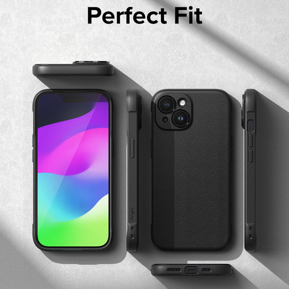 Picture of Apple iPhone 15 6.1 Case | Ringke Onyx Tough Heavy Duty Slim Light Drop Protection Case for Apple iPhone 15 6.1 (Black)