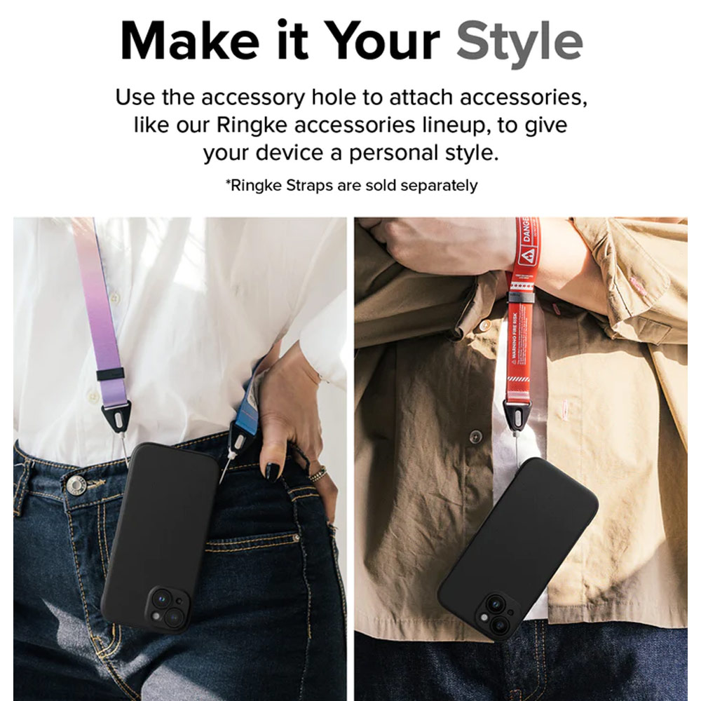 Picture of Apple iPhone 15 6.1 Case | Ringke Onyx Tough Heavy Duty Slim Light Drop Protection Case for Apple iPhone 15 6.1 (Black)